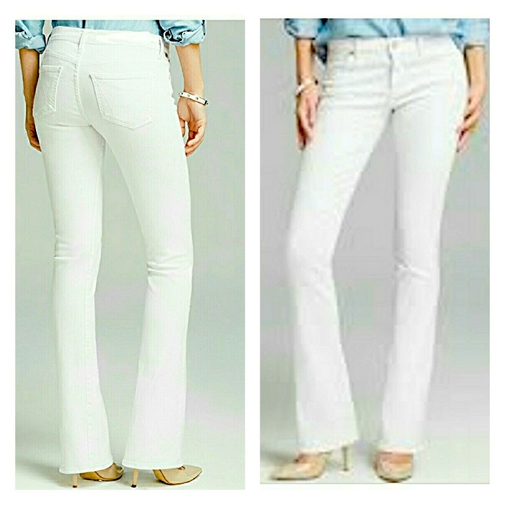 WHITE JEANS EDDIE BAUER BOOT CUT SIZE 12
